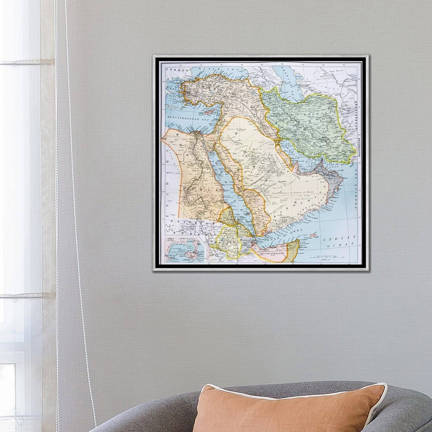iCanvas "Map Of Turkey, Middle East And Horn of Africa, The Citizen's